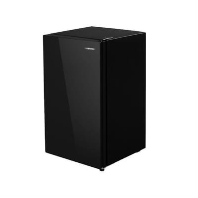 Frigobar Daewoo DW-90K de 90 L negro espejado, vista en perspectiva