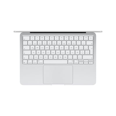 MacBook Neo MHFA4E/A Silver (plata): Vista superior del teclado español y trackpad