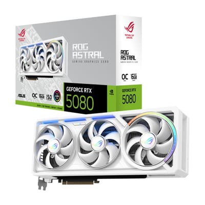 ASUS ROG-ASTRAL-RTX5080-O16G-WHITE: tarjeta y empaque (9)