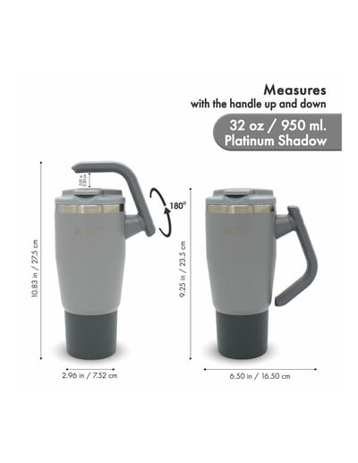 BOTO Gyro BG32-PS, 950 ml / 32 oz, Platinum Shadow; vista y detalles oficiales 6.