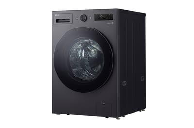 Lavadora secadora LG WD20EGNTSPG: vista lateral en perspectiva