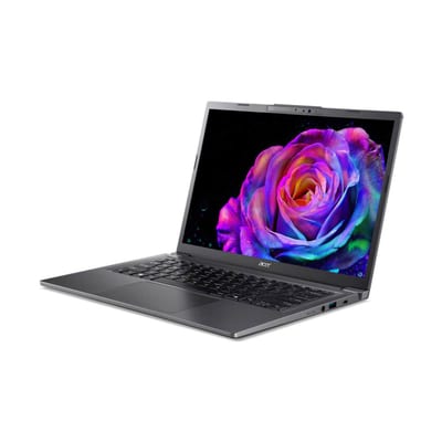 Acer Aspire 14 AI A14-52M-72FH, vista oblicua del lateral derecho