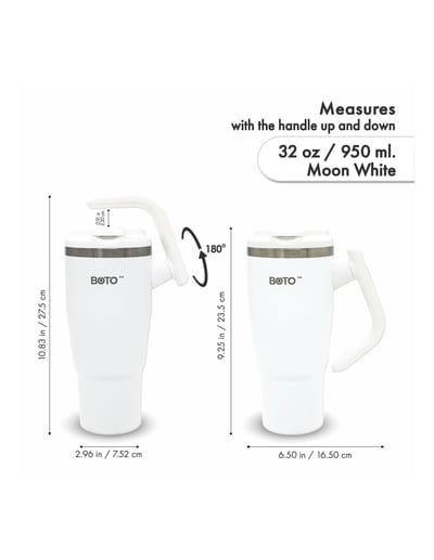 BOTO Gyro BG32-MW, 950 ml / 32 oz, Moon White; vista y detalles oficiales 7.