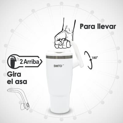BOTO Gyro BG32-MW, 950 ml / 32 oz, Moon White; detalle oficial del producto 17.