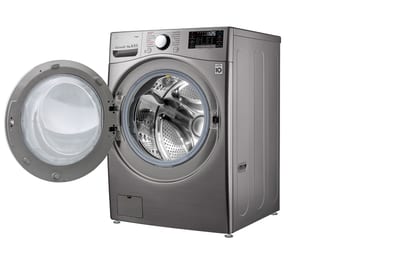 Lavadora secadora LG WD22VV2S6: perspectiva con puerta abierta
