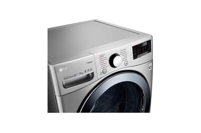 Lavadora secadora LG WD22VV2S6: detalle superior del panel