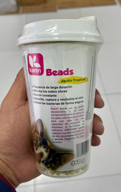 Karen Beads Jardín Tropical, perlas desodorantes para arenero, 450 g