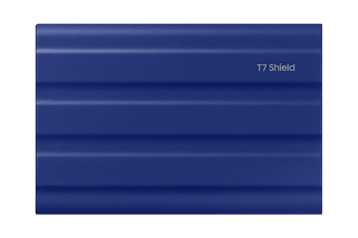 Samsung T7 Shield 2TB azul MU-PE2T0R/AM: vistas del SSD, empaque y accesorios