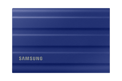 Samsung T7 Shield 2TB azul MU-PE2T0R/AM: vistas del SSD, empaque y accesorios