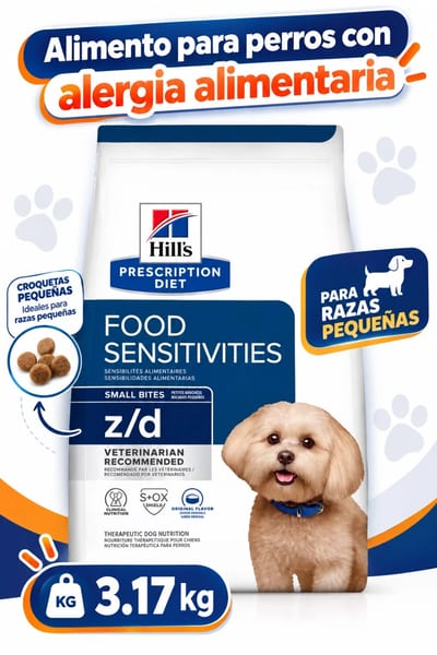 Hill's Prescription Diet z/d Food Sensitivities Small Bites, alimento para perros pequeños, 3,17 kg