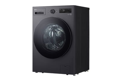 Lavadora secadora LG WD15EGNTSPG: perspectiva frontal derecha