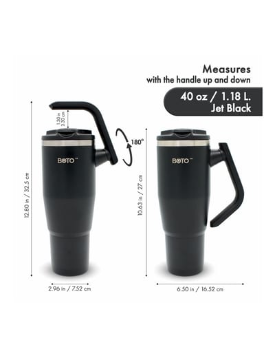 BOTO Gyro BG40-JB, 1,18 L / 40 oz, Jet Black; vista y detalles oficiales 7.