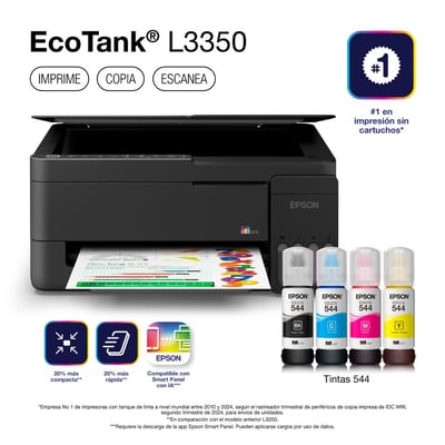 Epson L3350: impresión, copia, escaneo y botellas de tinta 544