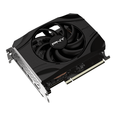 PNY GeForce RTX 5050 8GB Single Fan — vista en ángulo