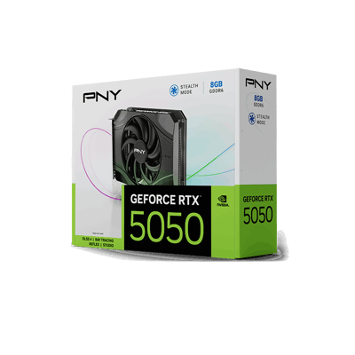 PNY GeForce RTX 5050 8GB Single Fan — empaque