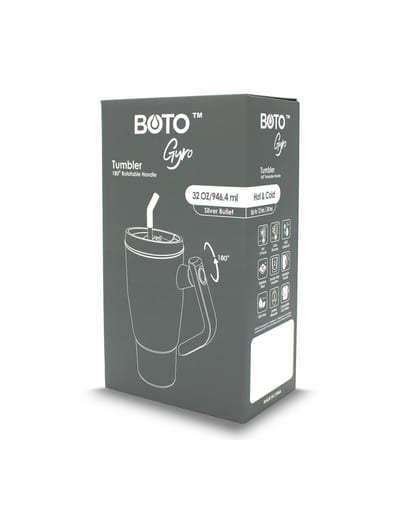 BOTO Gyro BG32-SV, 950 ml / 32 oz, Silver Bullet; vista y detalles oficiales 10.