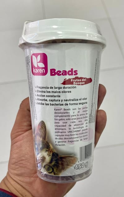 Karen Beads Frutos del Bosque, perlas desodorantes para arenero, 450 g