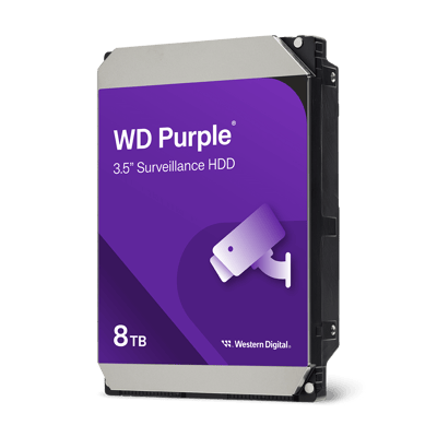 Imagen oficial ilustrativa del disco duro WD Purple de 8 TB