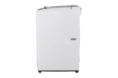 Lavadora LG WT18WVTB blanca de 18 kg, vista lateral