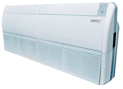 Unidad interior BOTO piso-techo, imagen referencial familia 48.000–60.000 BTU/h; fuente original del proveedor.