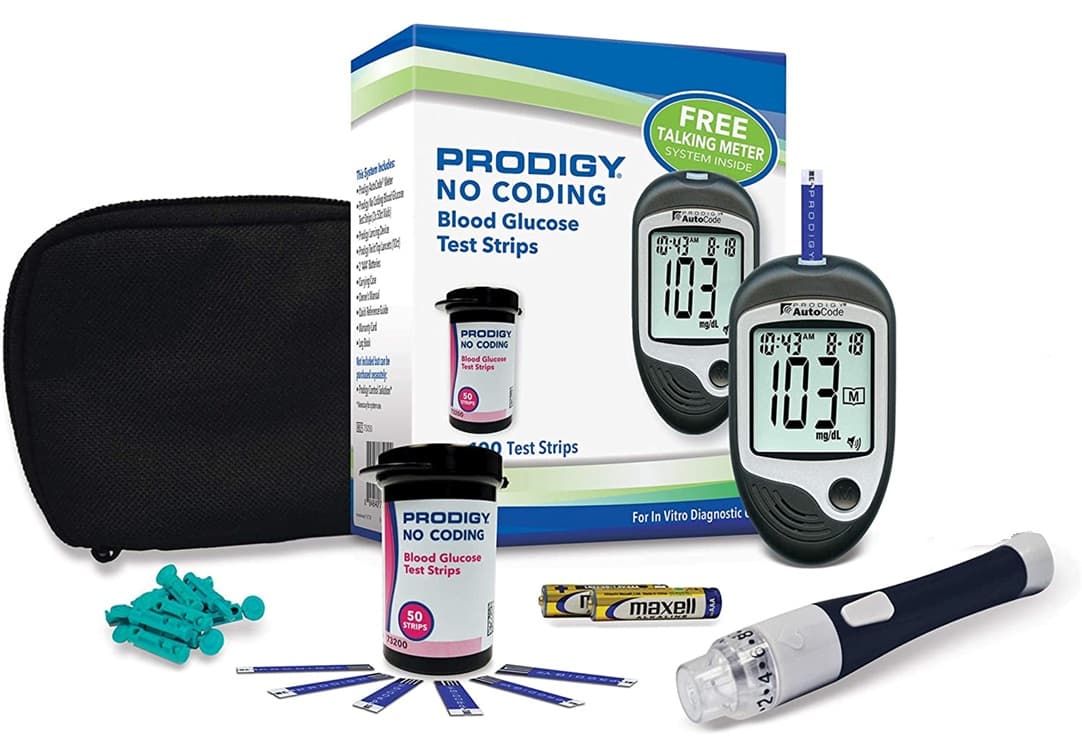 Glucómetro Prodigy Kit Completo con 50 Cintas Reactivas