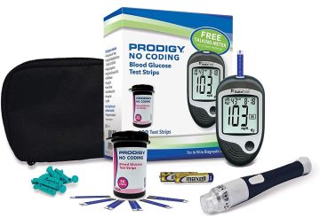 Glucómetro Prodigy Kit Completo con 50 Cintas Reactivas, Habla Español